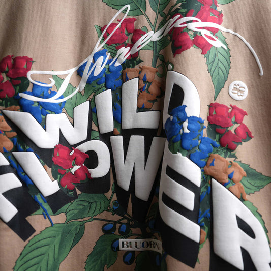 BEIGE WILD FLOWER T-SHIRT