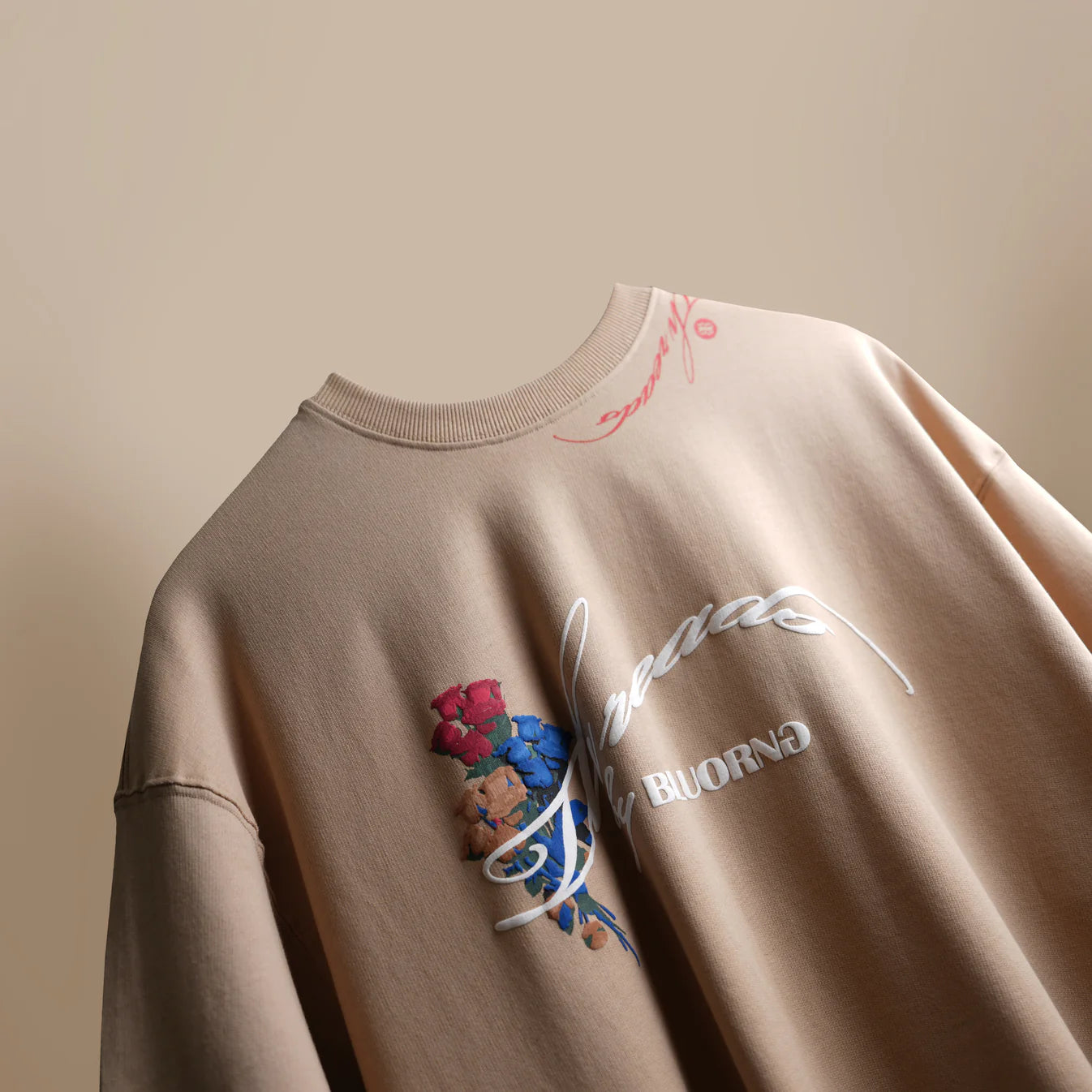 BEIGE WILD FLOWER T-SHIRT