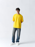100% Cotton Terry Oversized T-Shirt - Yellow