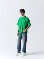 100% Cotton Terry Oversized T-Shirt - Green