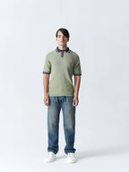 100% Cotton Knit Polo — Dual — Green & Blue