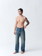 Straight Fit Denim - Washed Green