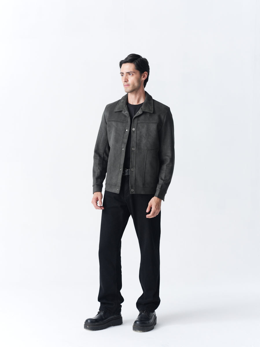 Suede Jacket - Green