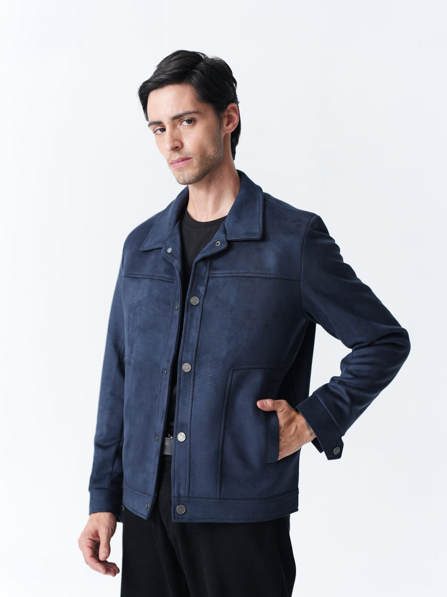 Suede Jacket - Blue