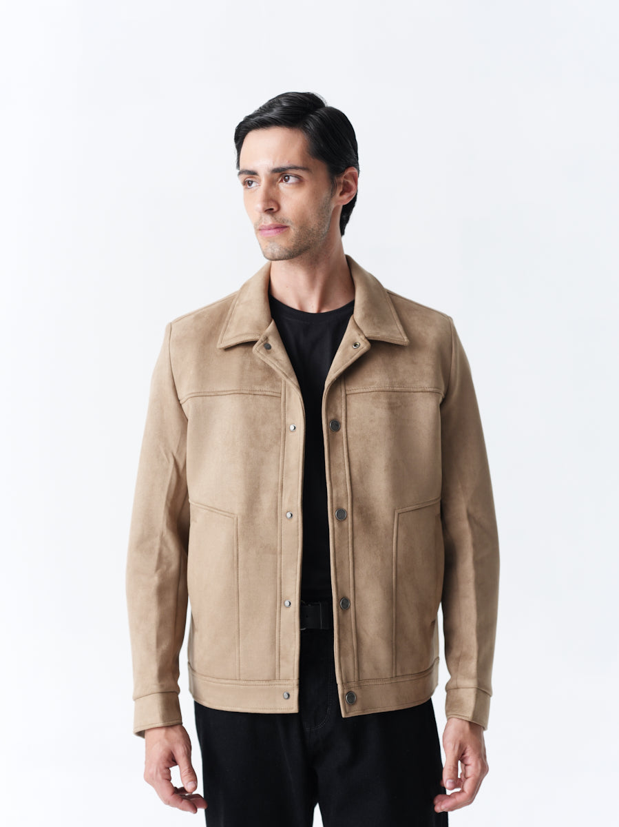 Suede Jacket - Beige