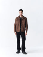 Suede Jacket - Camel Brown