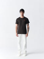 100% Cotton Single Jersey Round Neck T-Shirt - Copper Black