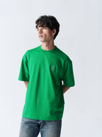 100% Cotton Terry Oversized T-Shirt - Green
