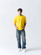 100% Cotton Terry Oversized T-Shirt - Yellow