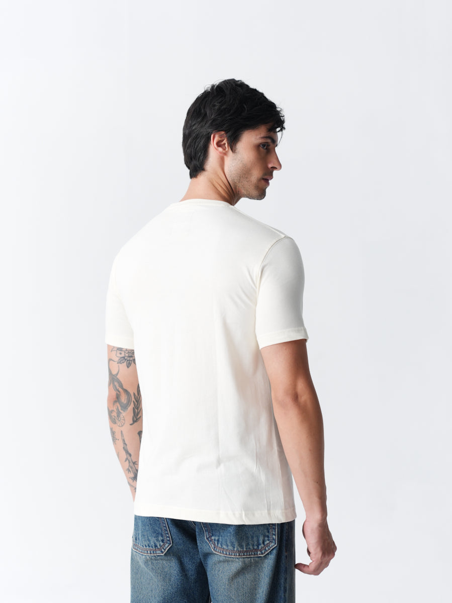100% Cotton Single Jersey Round Neck T-Shirt - White