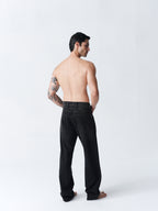 Straight Fit Denim - Washed Black