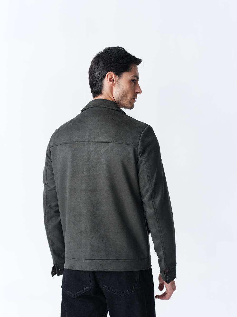 Suede Jacket - Green