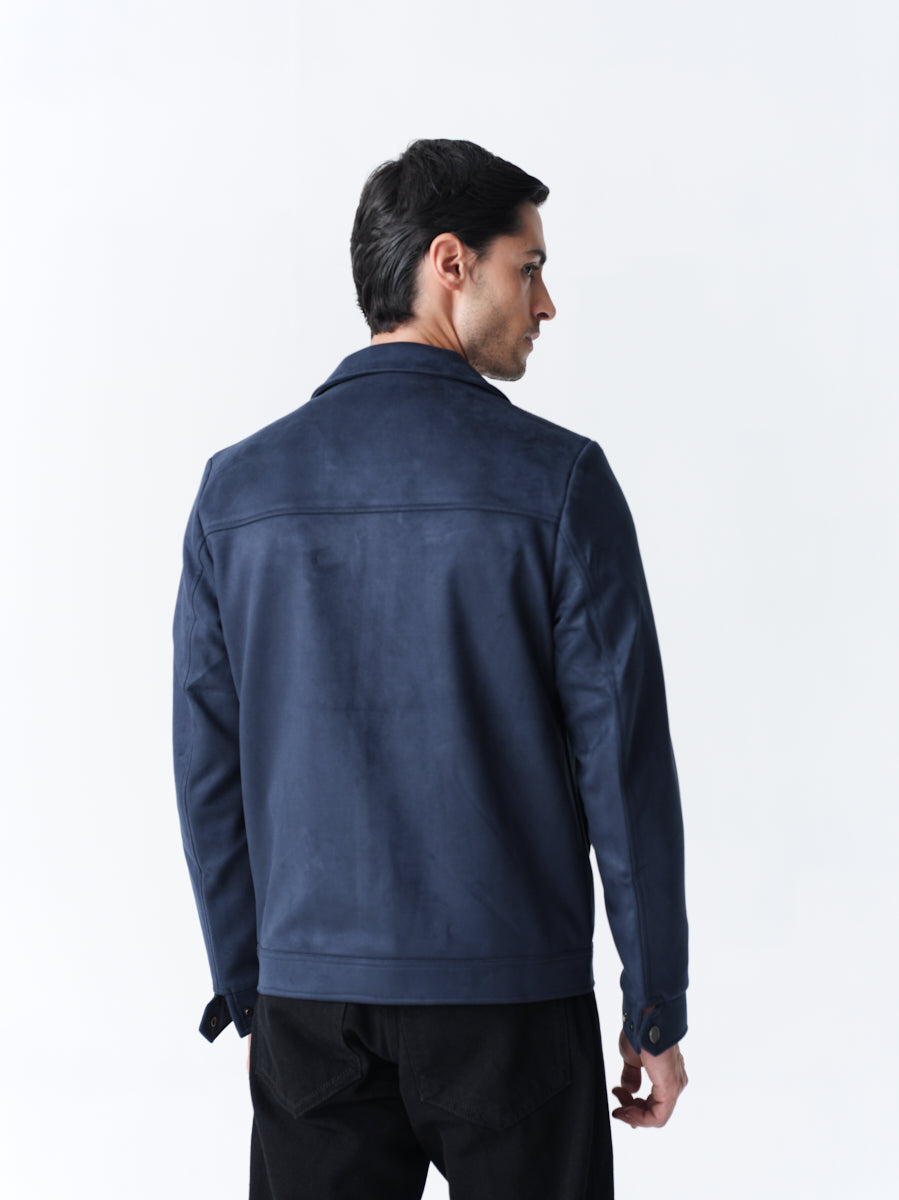 Suede Jacket - Blue