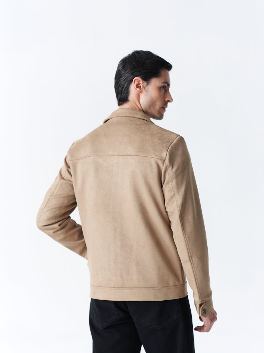 Suede Jacket - Beige