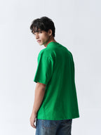 100% Cotton Terry Oversized T-Shirt - Green