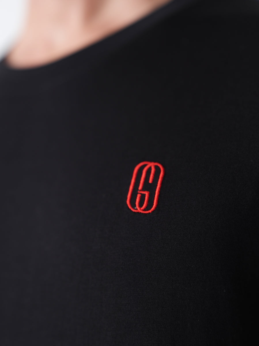100% Cotton Single Jersey Round Neck T-Shirt - Jet Black