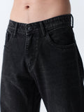 Straight Fit Denim - Washed Black