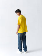 100% Cotton Terry Oversized T-Shirt - Yellow