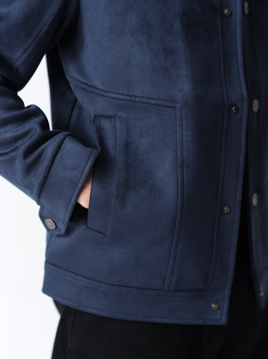 Suede Jacket - Blue