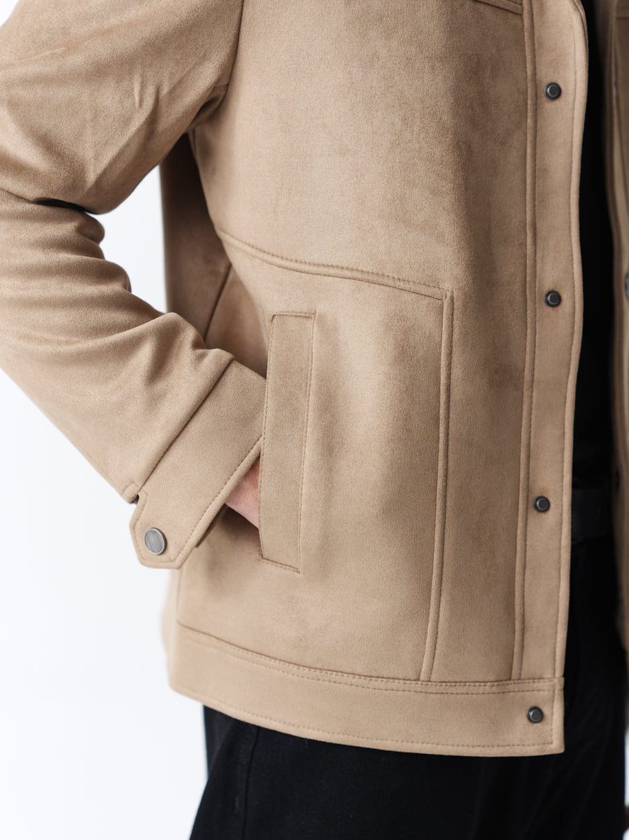 Suede Jacket - Beige