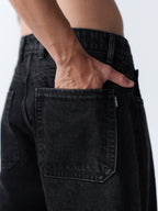 Straight Fit Denim - Washed Black