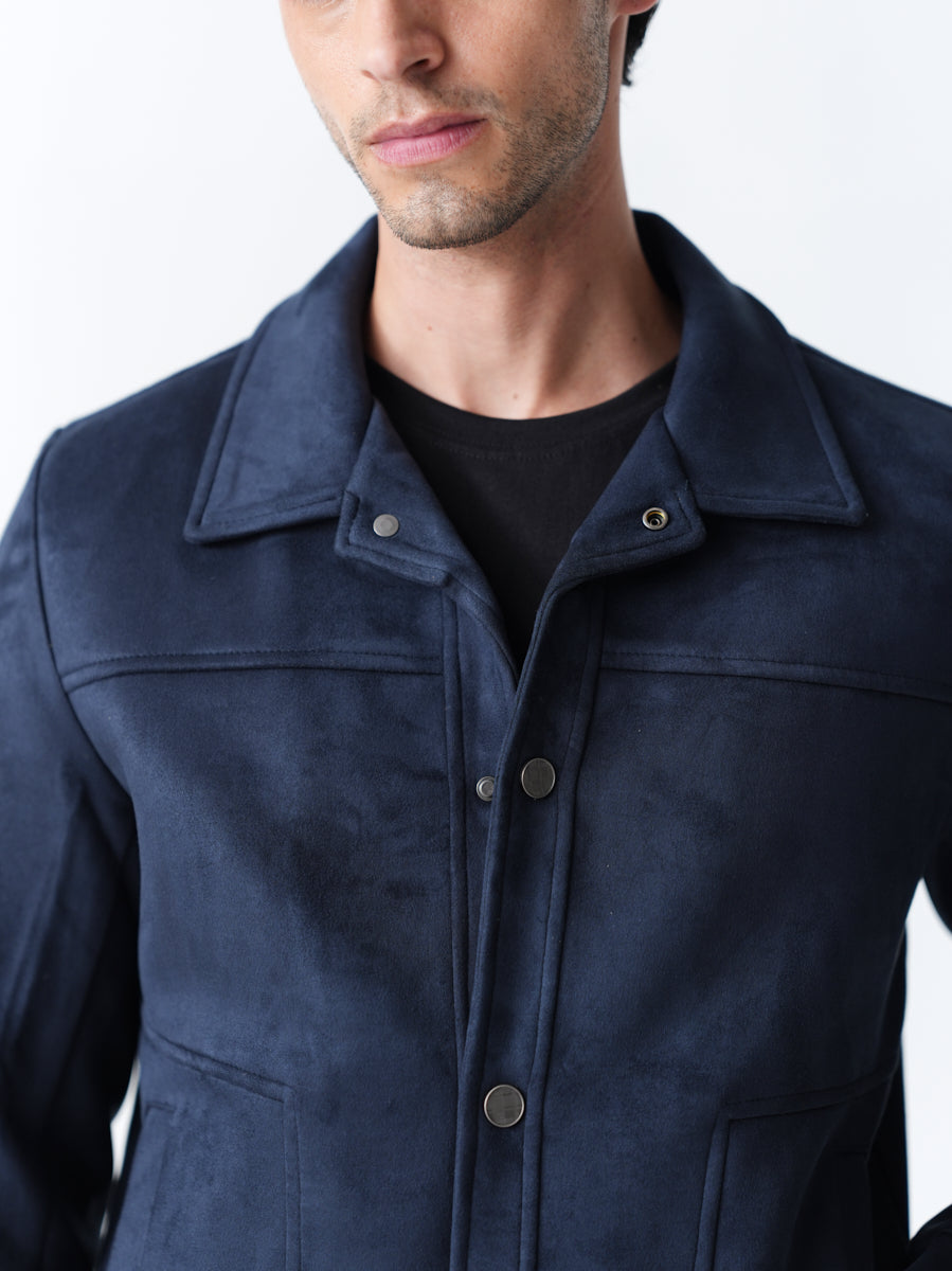 Suede Jacket - Blue