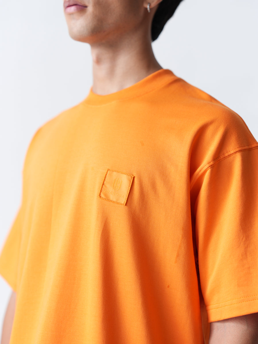 100% Cotton Terry Oversized T-Shirt - Orange