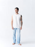 100% Cotton Sleeveless Vest - White
