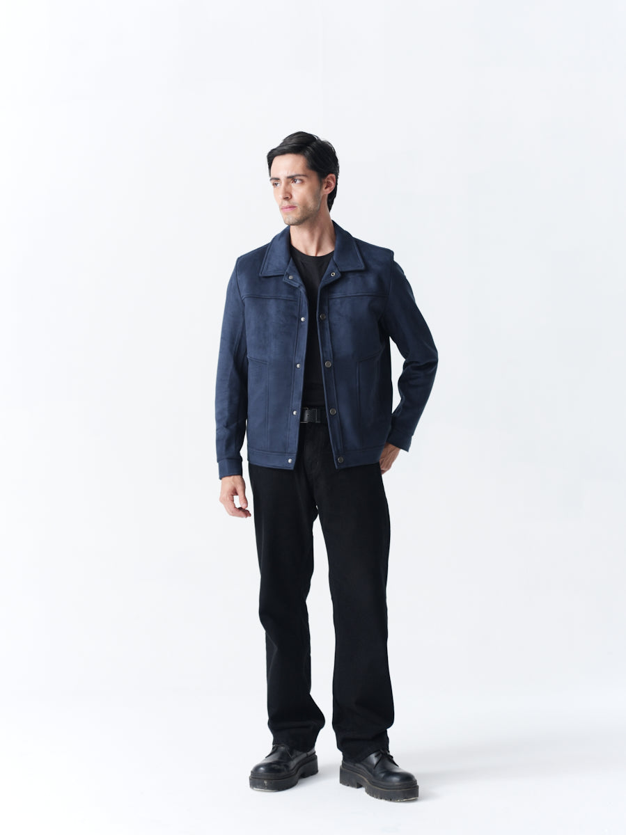 Suede Jacket - Blue