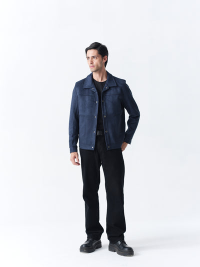 Suede Jacket - Blue