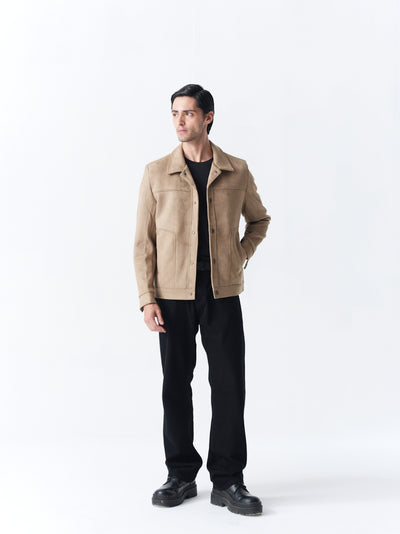 Suede Jacket - Beige