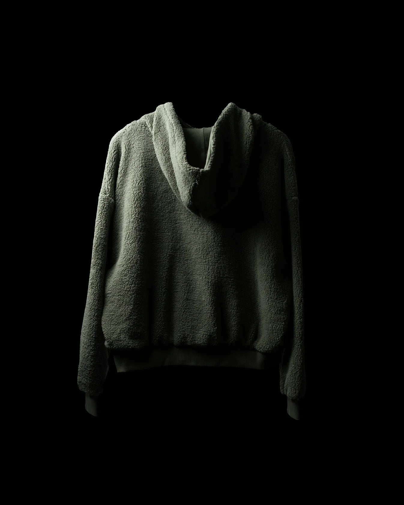 GREEN SHERPA HOODIE